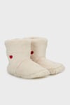 Kalpli Yumuşak Dokulu Peluş Kadın Panduf 6722005 EKRU