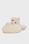 Kalpli Yumuşak Dokulu Peluş Kadın Panduf 6722005 EKRU