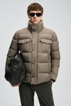 Kapitoneli Comfort Fit Dik Yaka Şişme Erkek Mont 112120258 TOPRAK