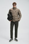 Kapitoneli Comfort Fit Dik Yaka Şişme Erkek Mont 112120258 TOPRAK