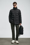 Kapitoneli Comfort Fit Dik Yaka Şişme Erkek Mont 112120255 SİYAH