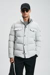 Kapitoneli Comfort Fit Dik Yaka Şişme Erkek Mont 112120258 AÇIK GRİ