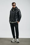 Kapitoneli Comfort Fit Kapüşonlu Parlak Şişme Erkek Mont 112120246 SİYAH