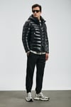 Kapitoneli Comfort Fit Kapüşonlu Parlak Şişme Erkek Mont 112120246 SİYAH