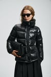 Kapitoneli Comfort Fit Saklanabilir Kapüşonlu Kadın Mont 122120044 SİYAH