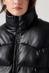 Kapitoneli Regular Fit Dik Yaka Kadın Mont 003FV-0002 SİYAH