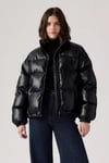 Kapitoneli Regular Fit Dik Yaka Kadın Mont 003FV-0002 SİYAH
