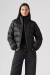 Kapitoneli Regular Fit Dik Yaka Kadın Mont A8320-0000 SİYAH