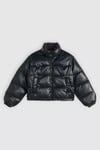 Kapitoneli Regular Fit Dik Yaka Kadın Mont 003FV-0002 SİYAH