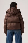 Kapitoneli Regular Fit Kapüşonlu Kadın Mont 003MD-0006 KAHVE