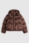 Kapitoneli Regular Fit Kapüşonlu Kadın Mont 003MD-0006 KAHVE