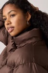 Kapitoneli Regular Fit Kapüşonlu Kadın Mont 003MD-0006 KAHVE