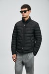 Kapitoneli Relaxed Fit Dik Yaka Erkek Mont 112120245 SİYAH