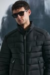Kapitoneli Relaxed Fit Dik Yaka Erkek Mont 112120245 SİYAH