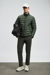 Kapitoneli Relaxed Fit Dik Yaka Erkek Mont 112120245 YEŞİL