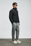Kapitoneli Relaxed Fit Dik Yaka Erkek Mont 112120245 SİYAH