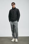 Kapitoneli Relaxed Fit Dik Yaka Erkek Mont 112120245 SİYAH