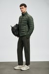 Kapitoneli Relaxed Fit Dik Yaka Erkek Mont 112120245 YEŞİL