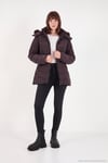 Kapitoneli Slim Fit Çıkarılabilir Kapüşonlu Kadın Mont 497MARA MÜRDÜM