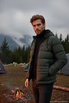 Kapüşonlu Cepli Slim Fit Şişme Erkek Mont 6490001 HAKİ