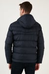 Kapüşonlu Cepli Slim Fit Şişme Erkek Mont 6490001 LACİVERT