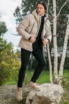 Kapüşonlu Suya ve Rüzgara Dayanıklı Soğuk Geçirmez Slim Fit Erkek Mont 5717101 TAŞ