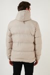 Kapüşonlu Suya ve Rüzgara Dayanıklı Soğuk Geçirmez Slim Fit Erkek Mont 5717101 TAŞ