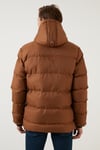 Kapüşonlu Suya ve Rüzgara Dayanıklı Soğuk Geçirmez Slim Fit Erkek Mont 5717101 TABA