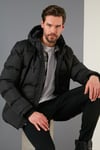 Kapüşonlu Suya ve Rüzgara Dayanıklı Soğuk Geçirmez Slim Fit Erkek Mont 5717101 SİYAH
