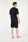 Kareli Pamuklu Regular Fit Şortlu Erkek Pijama Takımı 6572022 LACİVERT