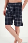 Kareli Pamuklu Regular Fit Şortlu Erkek Pijama Takımı 6572022 GRİ