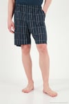 Kareli Pamuklu Regular Fit Şortlu Erkek Pijama Takımı 6572021 LACİVERT