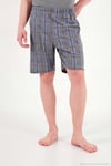 Kareli Pamuklu Regular Fit Şortlu Erkek Pijama Takımı 6572021 FÜME