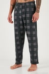 Kareli Yumuşak Dokulu Regular Fit Uzun Kollu Erkek Pijama Takımı 609611060 GRİ