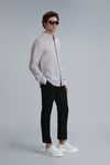 Karl % 100 Keten Slim Fit Chino Erkek Pantolon 111190328 SİYAH