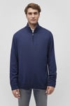 Kaşmir Karışımlı Regular Fit Yarım Fermuarlı Dik Yaka Erkek Kazak 0710247-70497 KOYU LACIVERT