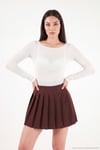 Kayık Yaka Transparan Triko Kadın Bluz 5866879 EKRU