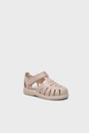 Kaymayı Önleyen Flex Foam Cırtlı Unisex Çocuk Sandalet S10271 Fil Dişi