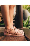 Kaymayı Önleyen Flex Foam Cırtlı Unisex Çocuk Sandalet S10271 PUDRA