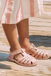 Kaymayı Önleyen Flex Foam Clasica Unisex Çocuk Sandalet S10288 PUDRA