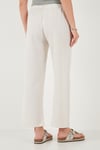 Keten Karışımlı Regular Fit Normal Bel Geniş Paça Kadın Pantolon 5866030 BEJ