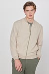 Keten Regular Fit Logolu Kolej Yaka Bomber Erkek Ceket L2610125 614 BEJ