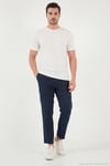 Keten Regular Fit Normal Bel Düz Paça Erkek Pantolon CF26S6110228 LACİVERT