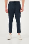 Keten Regular Fit Normal Bel Düz Paça Erkek Pantolon CF26S6110228 LACİVERT