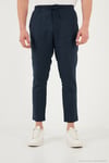 Keten Regular Fit Normal Bel Düz Paça Erkek Pantolon CF26S6110228 LACİVERT