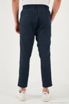 Keten Regular Fit Normal Bel Düz Paça Erkek Pantolon CF26S6110228 LACİVERT