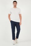 Keten Regular Fit Normal Bel Düz Paça Erkek Pantolon CF26S6110228 LACİVERT