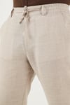 Keten Regular Fit Normal Bel Düz Paça Erkek Pantolon CF26S6110228 BEJ