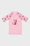 Kiki Baskılı Uv Korumalı Kısa Kollu Mayo Kız Çocuk T Shirt ST2612000002 PEMBE