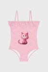 Kiki İnce Askılı Hızlı Kuruyan Uv Korumalı Kız Çocuk Mayo SM2612000102 PEMBE